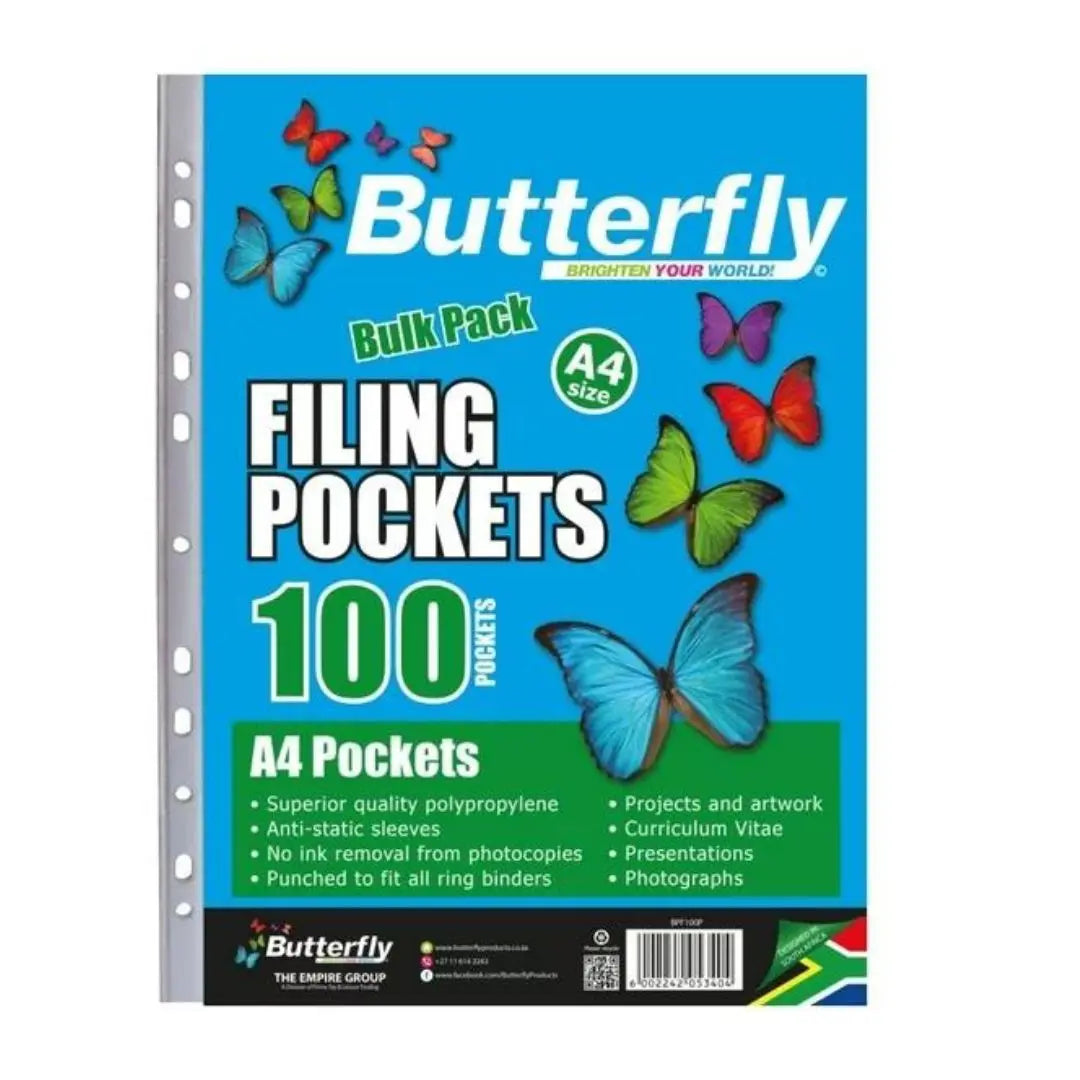 Butterfly Filing Pockets Assorted Packs BUTTERFLY