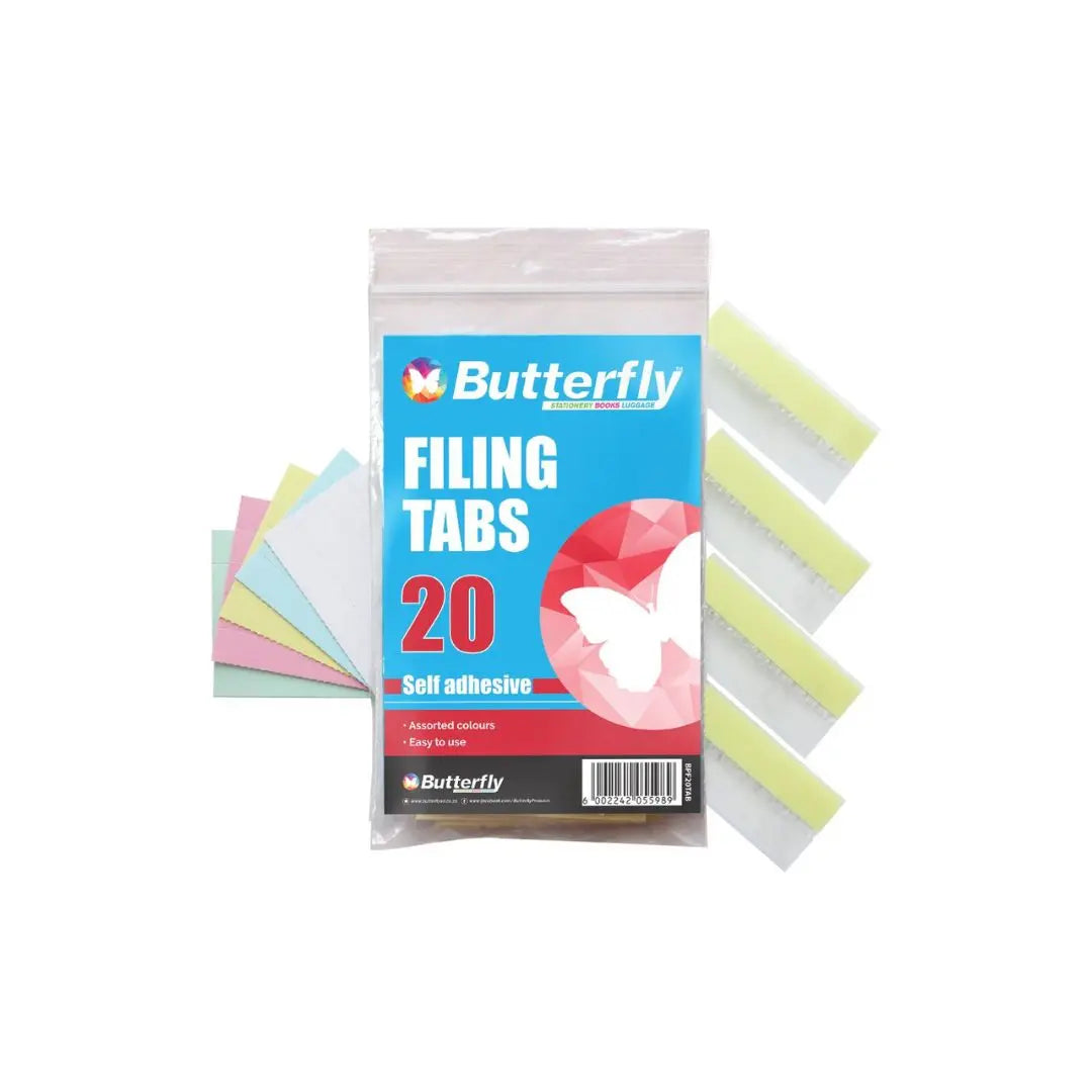 Butterfly Filing Tabs 20 pack Honey Bee