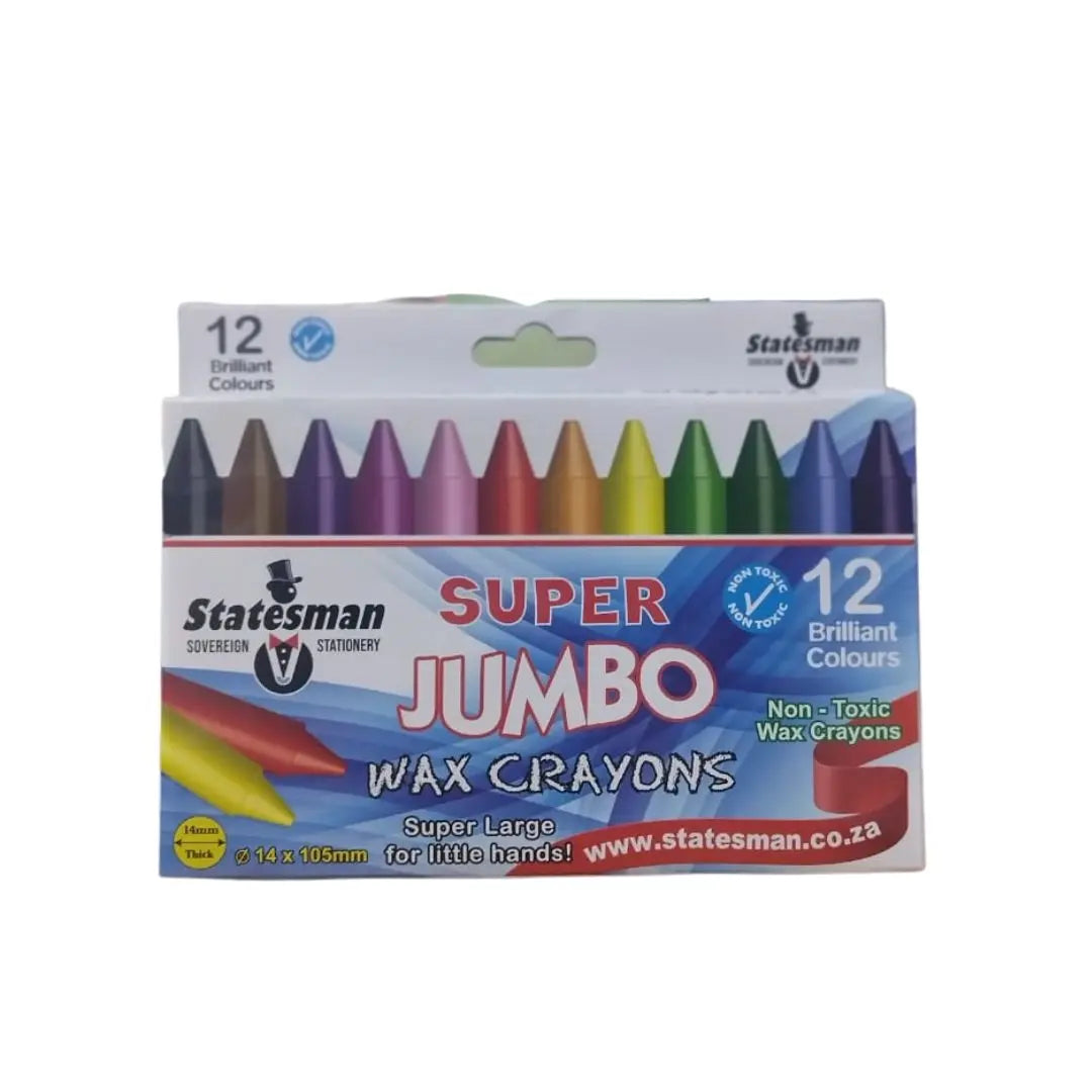 Super Jumbo Wax Crayons Pack of 12 Honey Bee