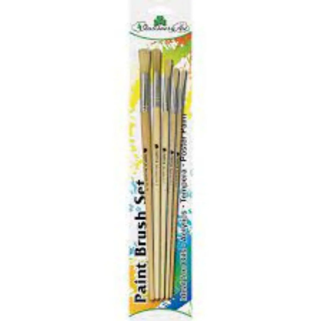 Round and Flat Paint Brushes 5's Honey Bee