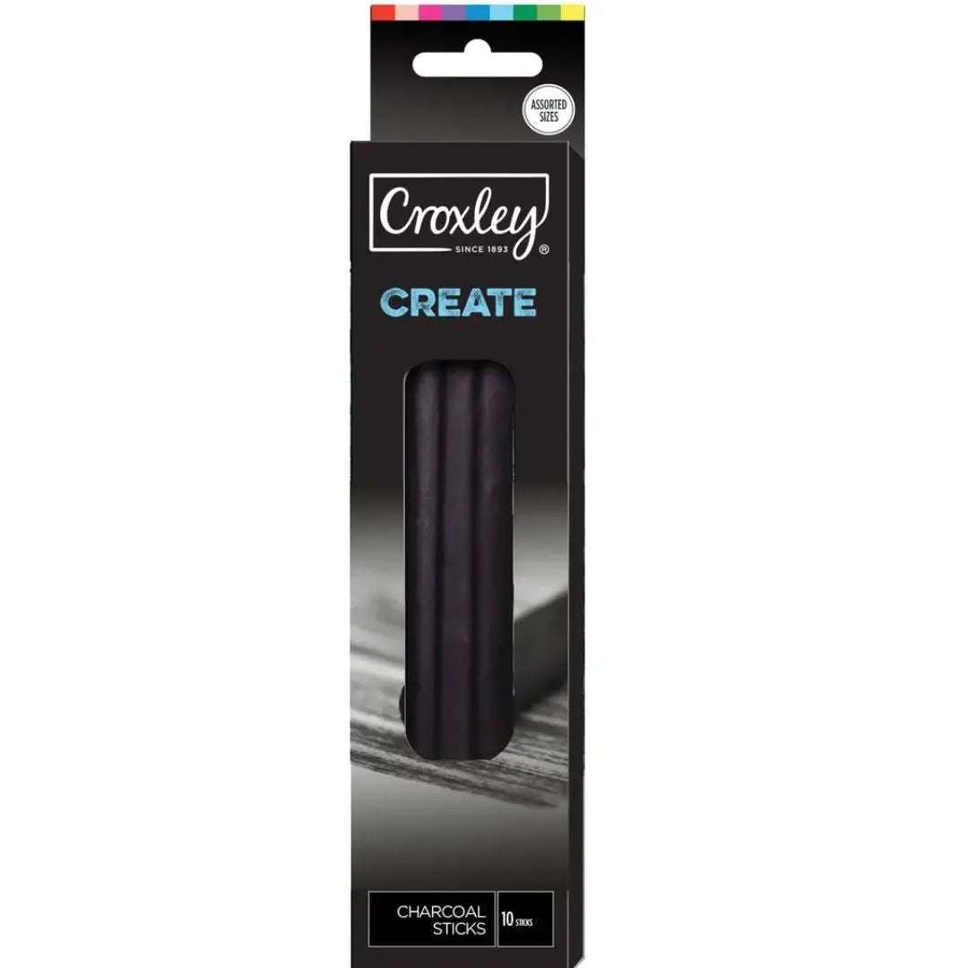Croxley Charcoal Sticks Medium Sized Pack of 10 Honey Bee