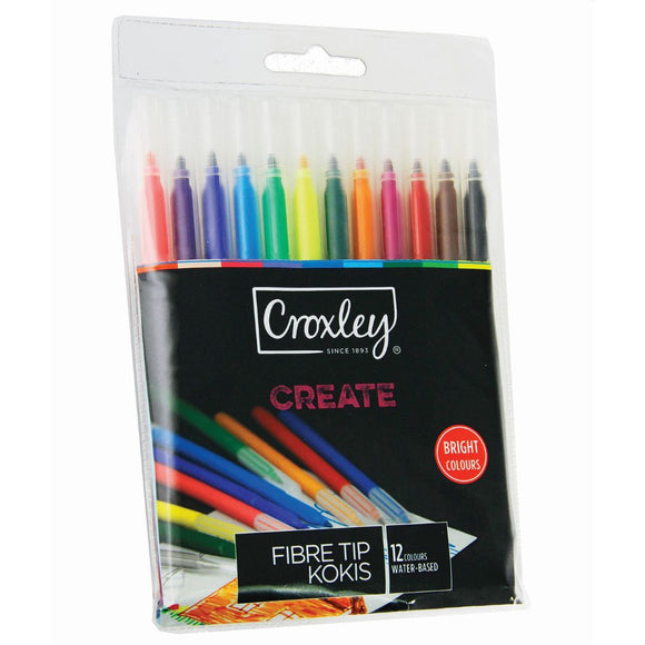 Croxley Fibre Tip Pens 12