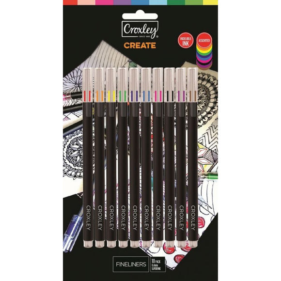 Croxley Fineliners Pack of 10