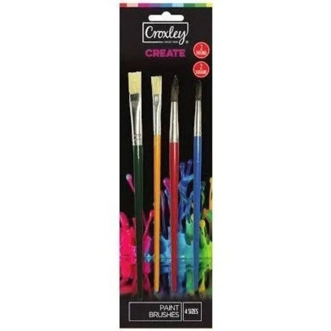 Croxley Paint Brushes Set of 4 Honey Bee