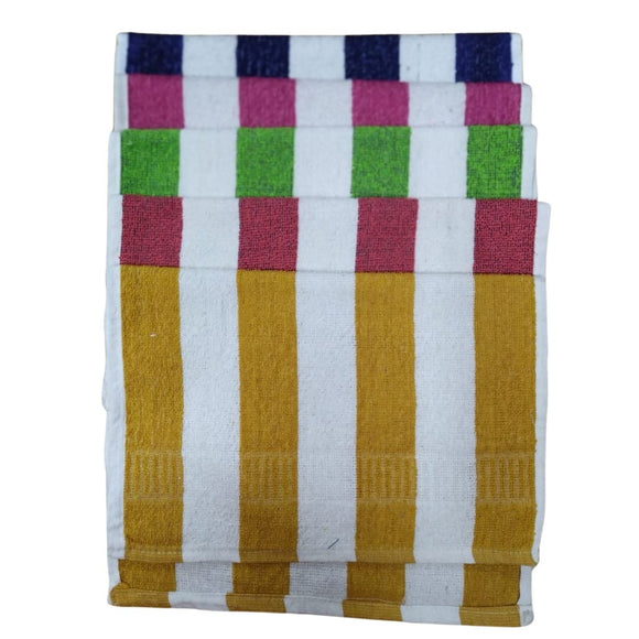 Striped Face Cloths Assorted Colours