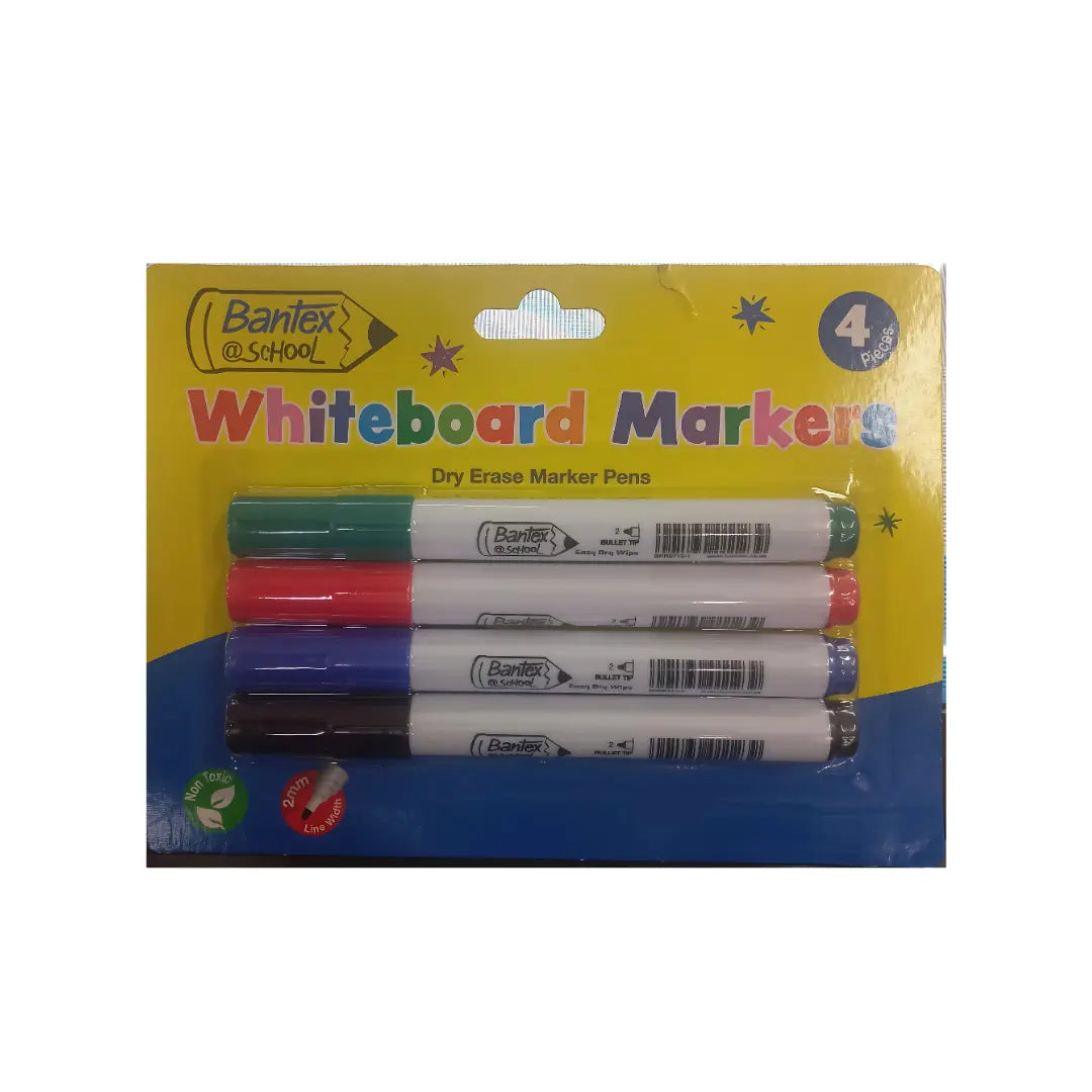 Bantex whiteboard markers pack of 4 Honey Bee Online