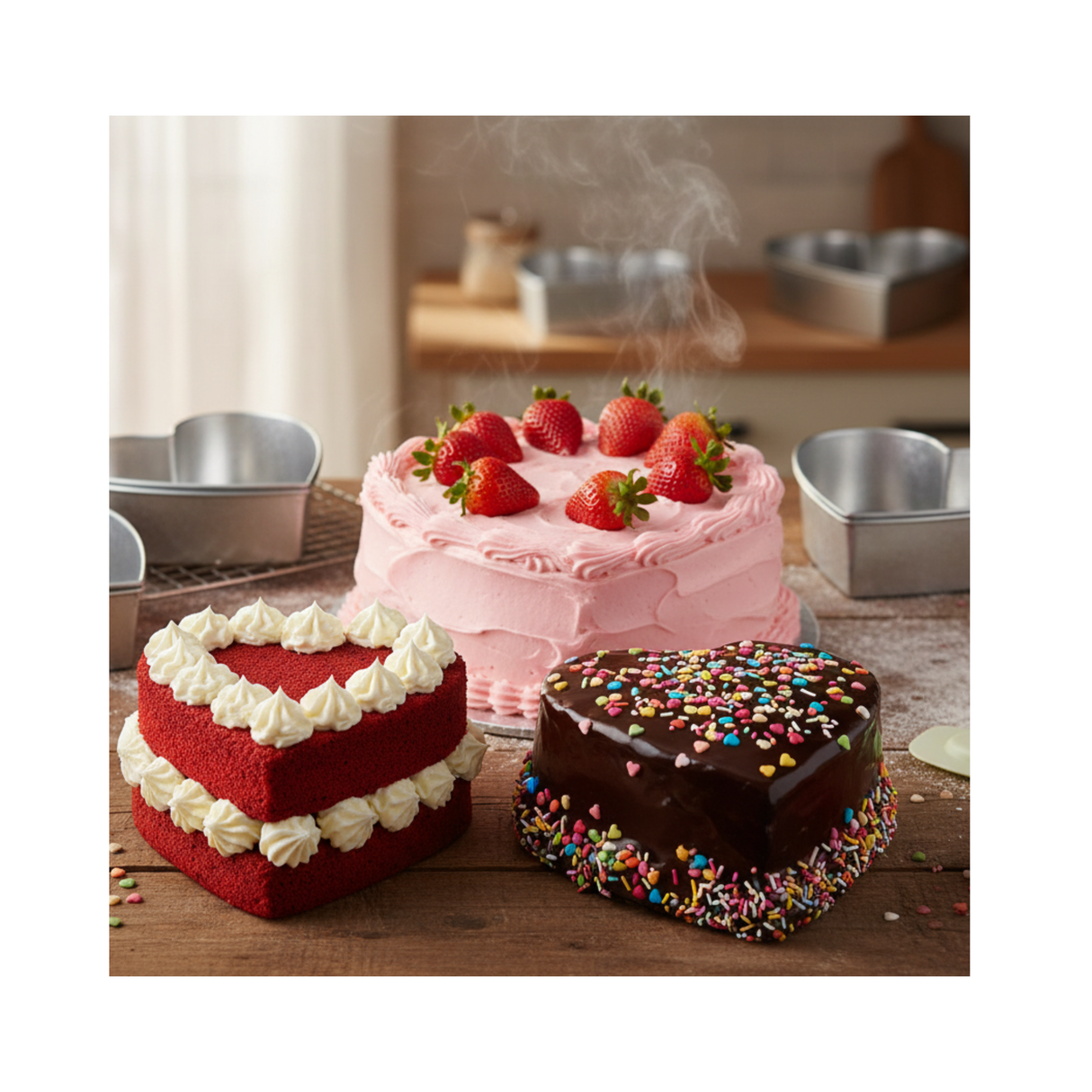 Cake Pan Heart Shaped Assorted Sizes