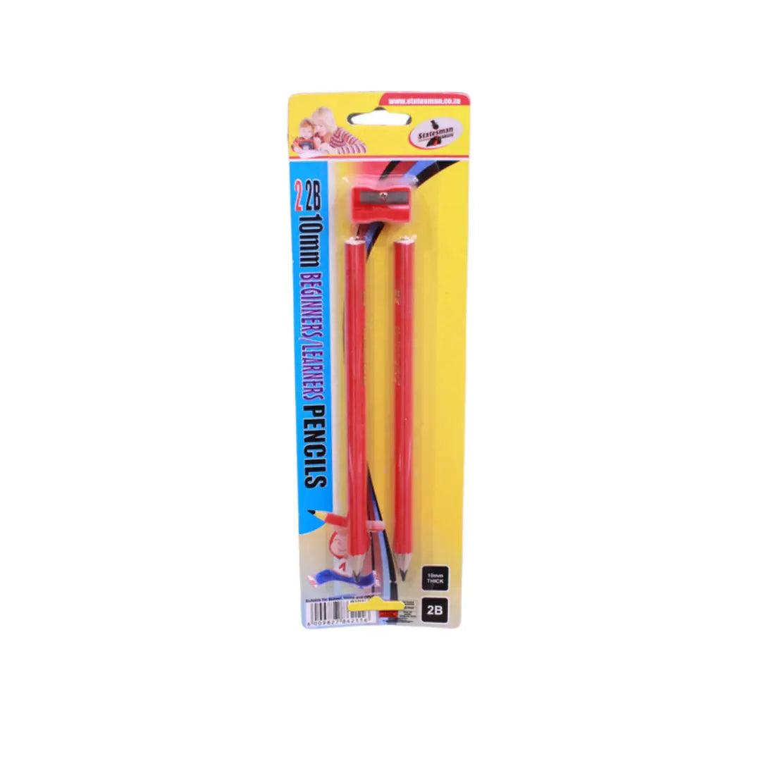 Statesmen Beginner Pencils 2B 2 Pack Honey Bee