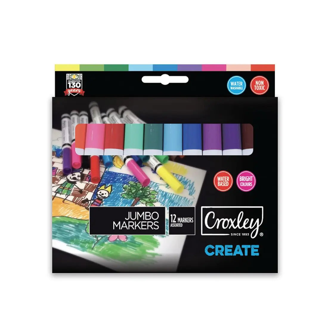 Croxley Jumbo Markers Pack of 12 Honey Bee