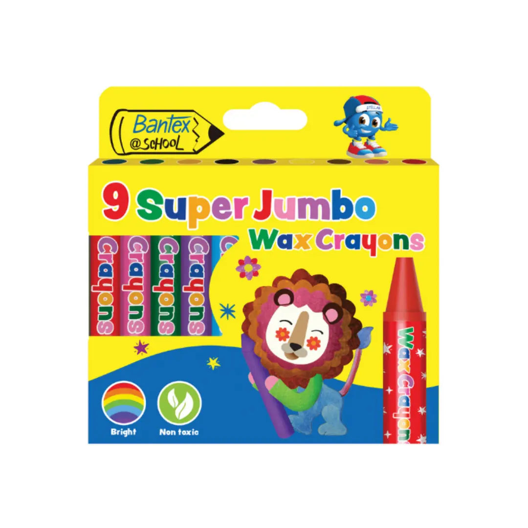 Bantex Jumbo Wax Crayons 9's Honey Bee Online
