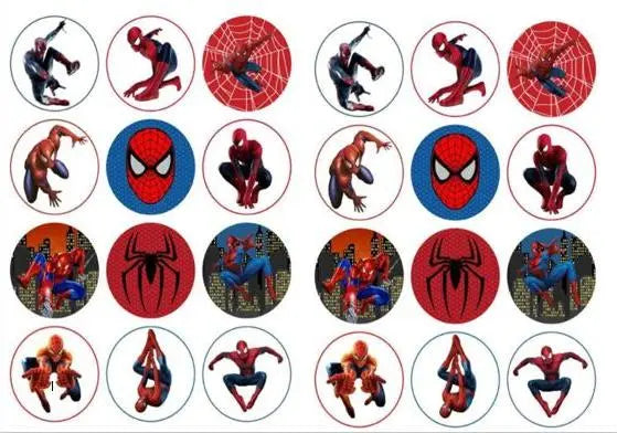 Edible Print - Spiderman Cupcakes Honey Bee