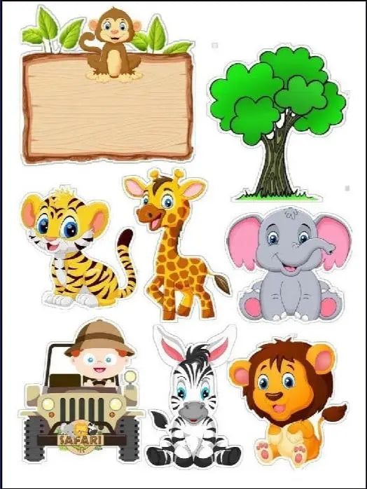 Edible Print - Safari Animals Honey Bee