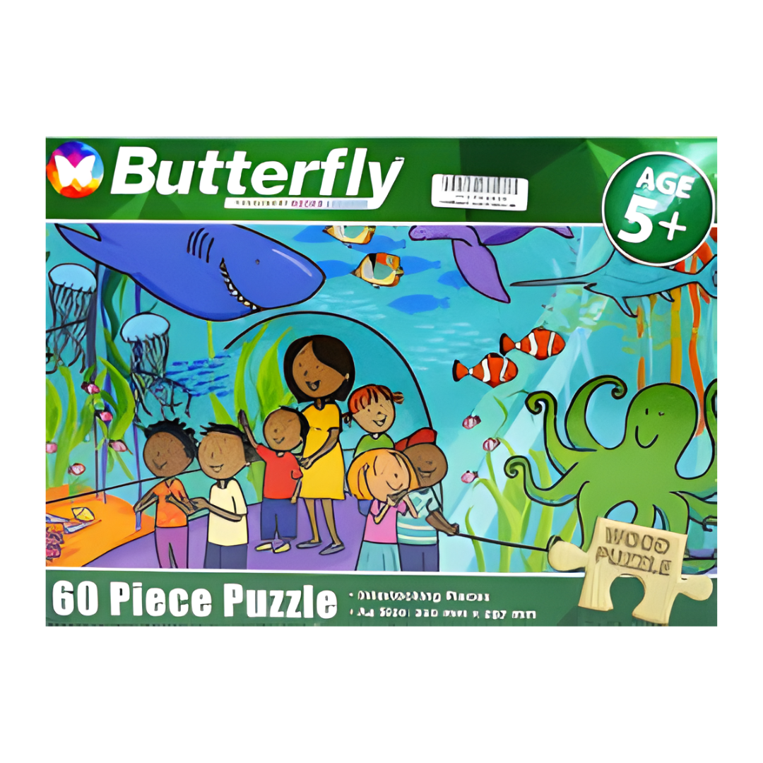 At The Aquarium Wooden Puzzle 60pcs