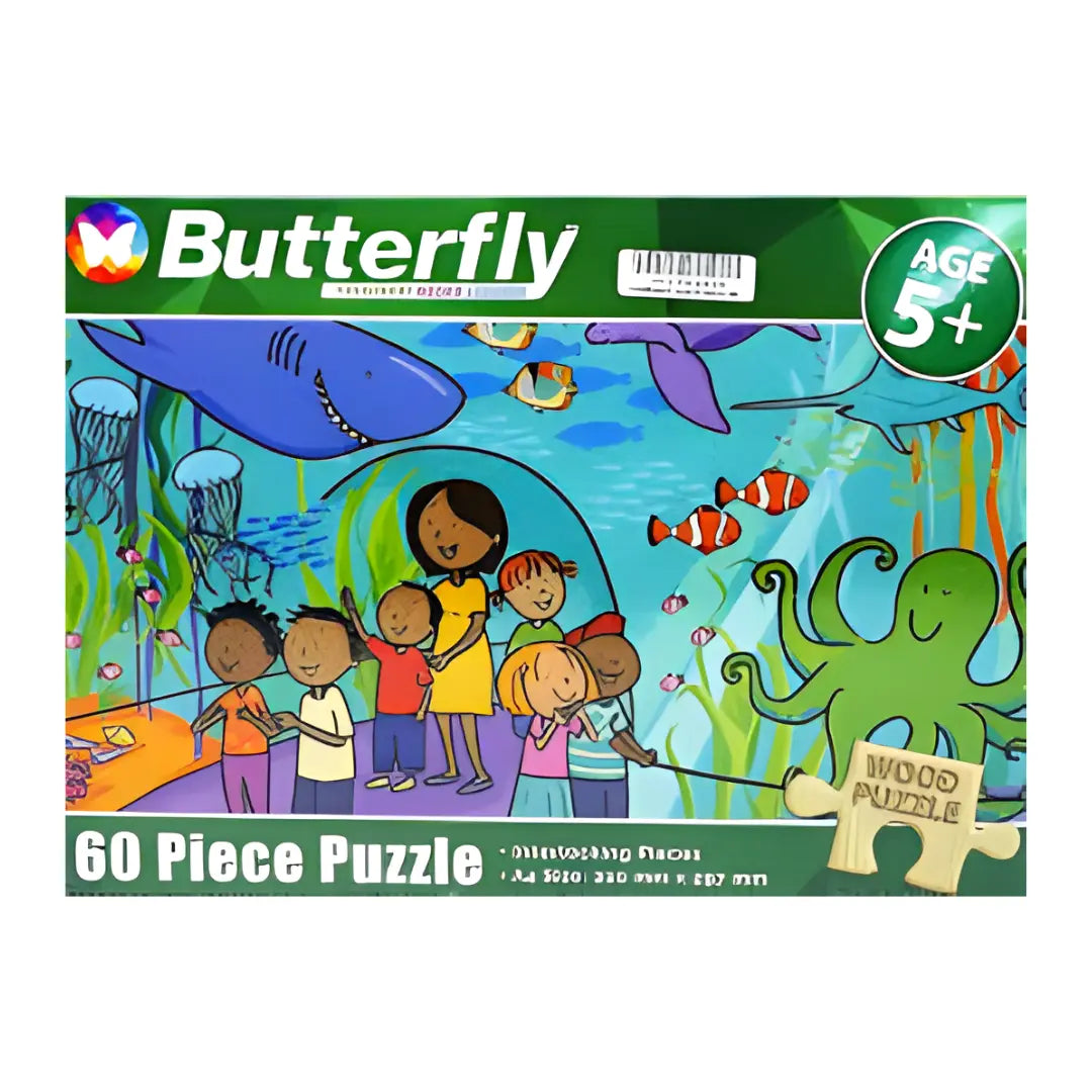 At The Aquarium Wooden Puzzle 60pcs BUTTERFLY