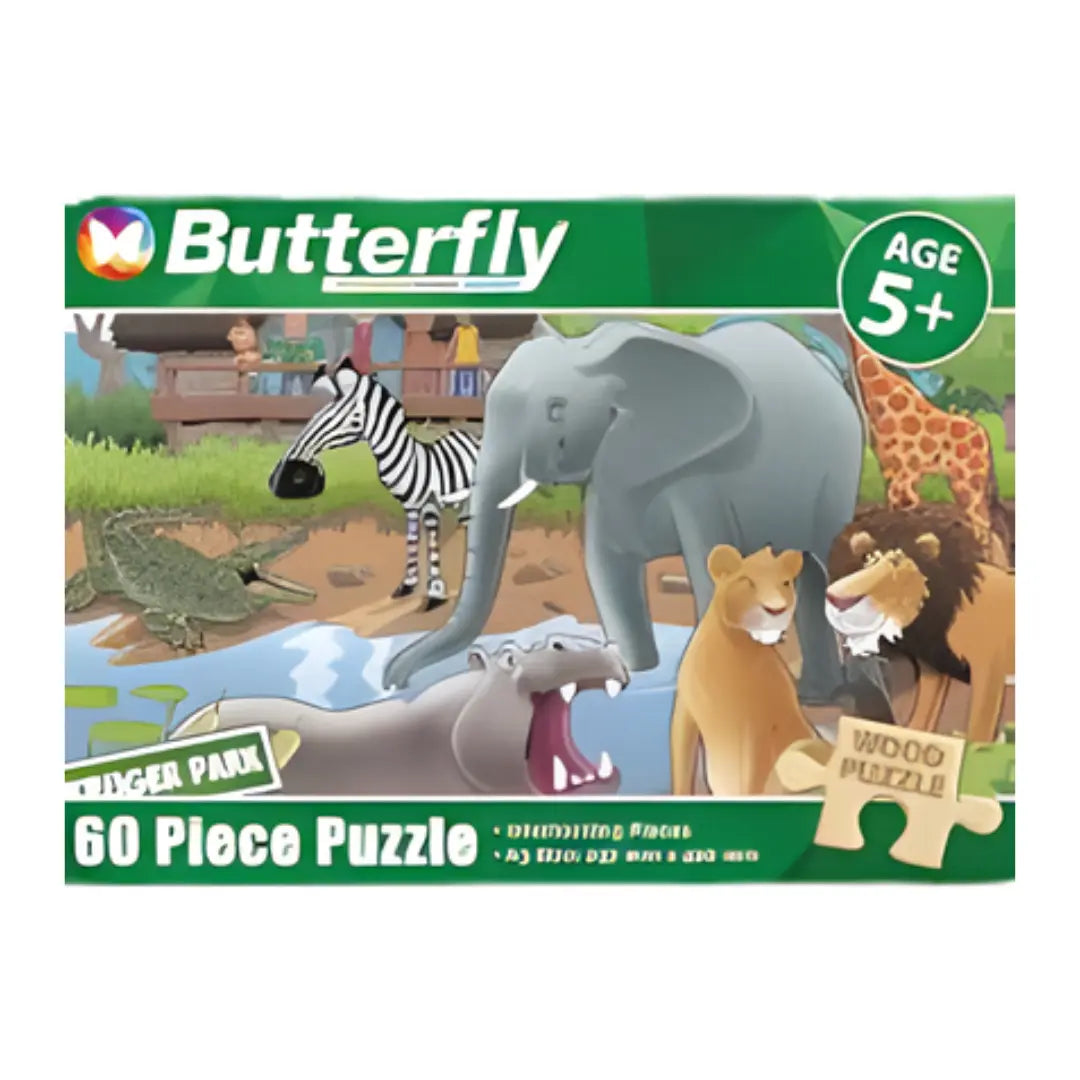 At The Kruger Park Wooden Puzzle 60pcs BUTTERFLY