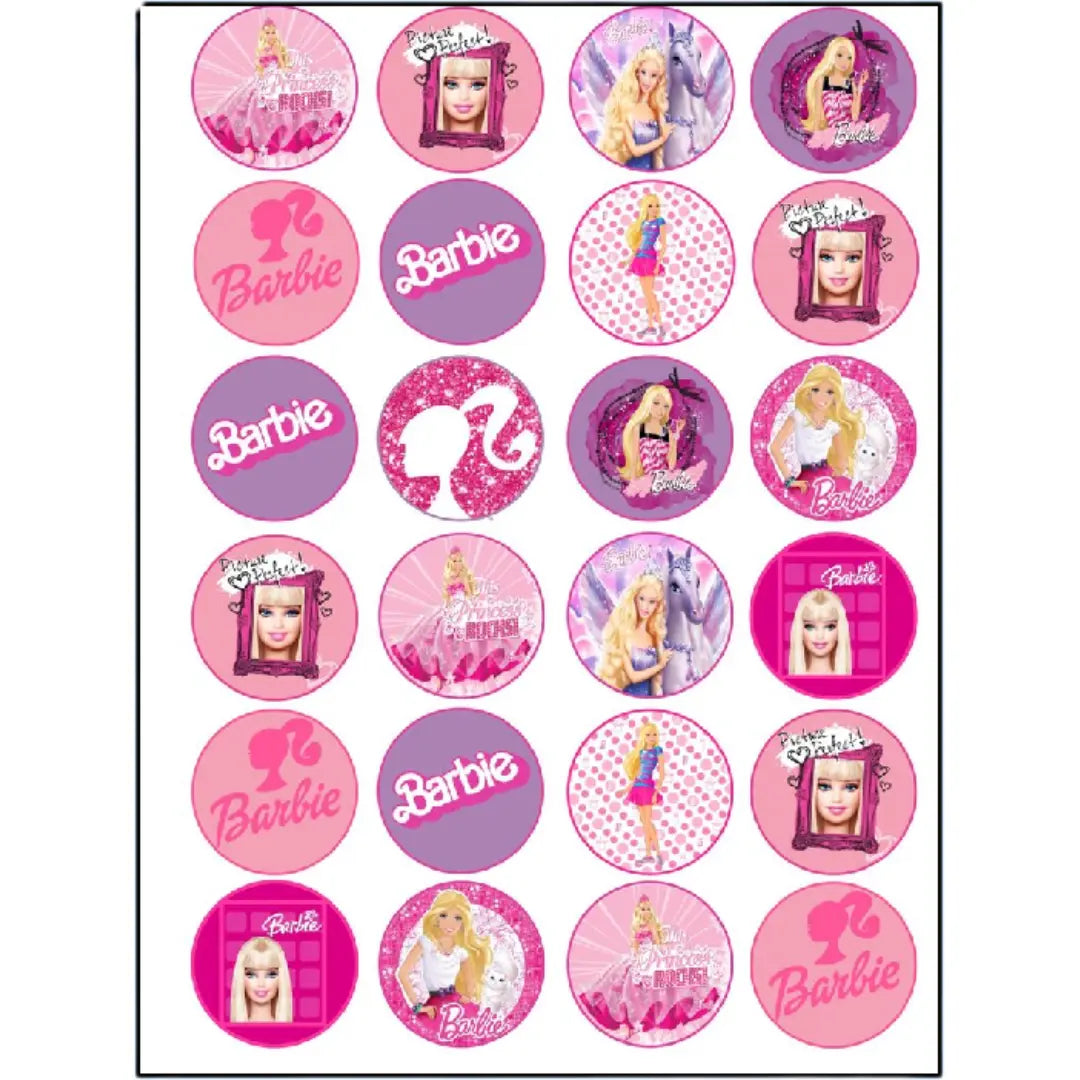 Edible Print - Barbie Cupcakes, 24s Honey Bee