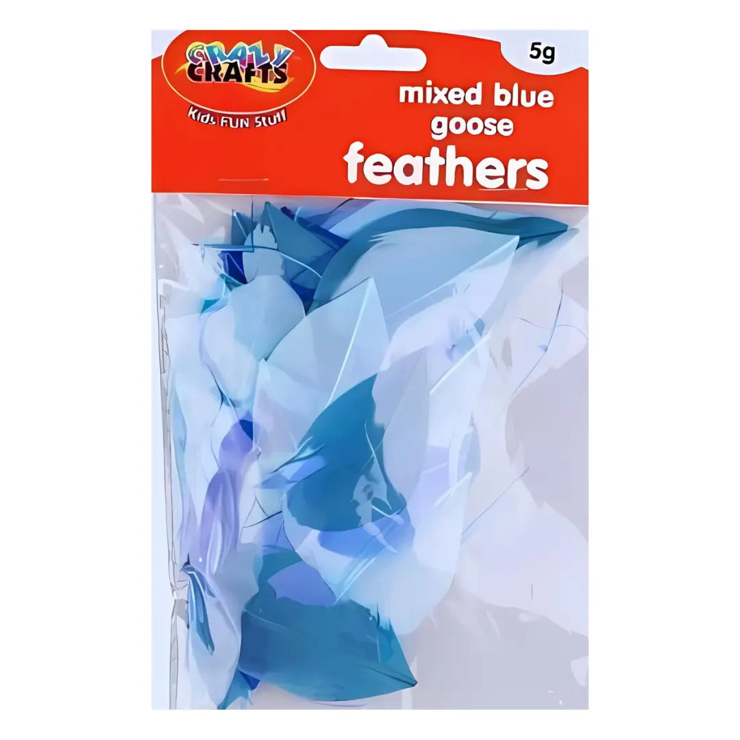 Crazy Crafts Mixed Goose Feathers - Standard, Assorted Colours, 5g Crazy Crafts