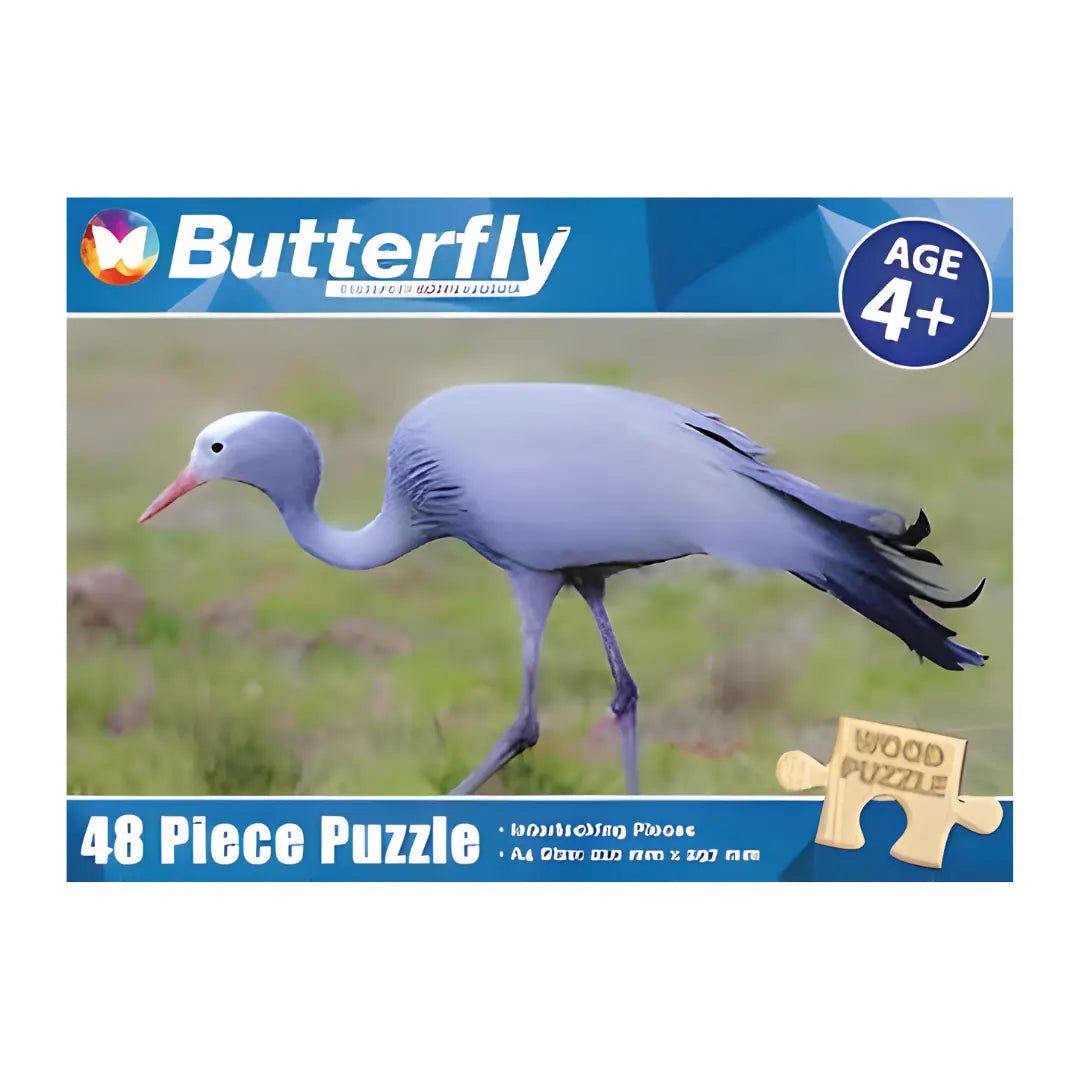 Blue Crane Wooden Puzzle 48pcs BUTTERFLY