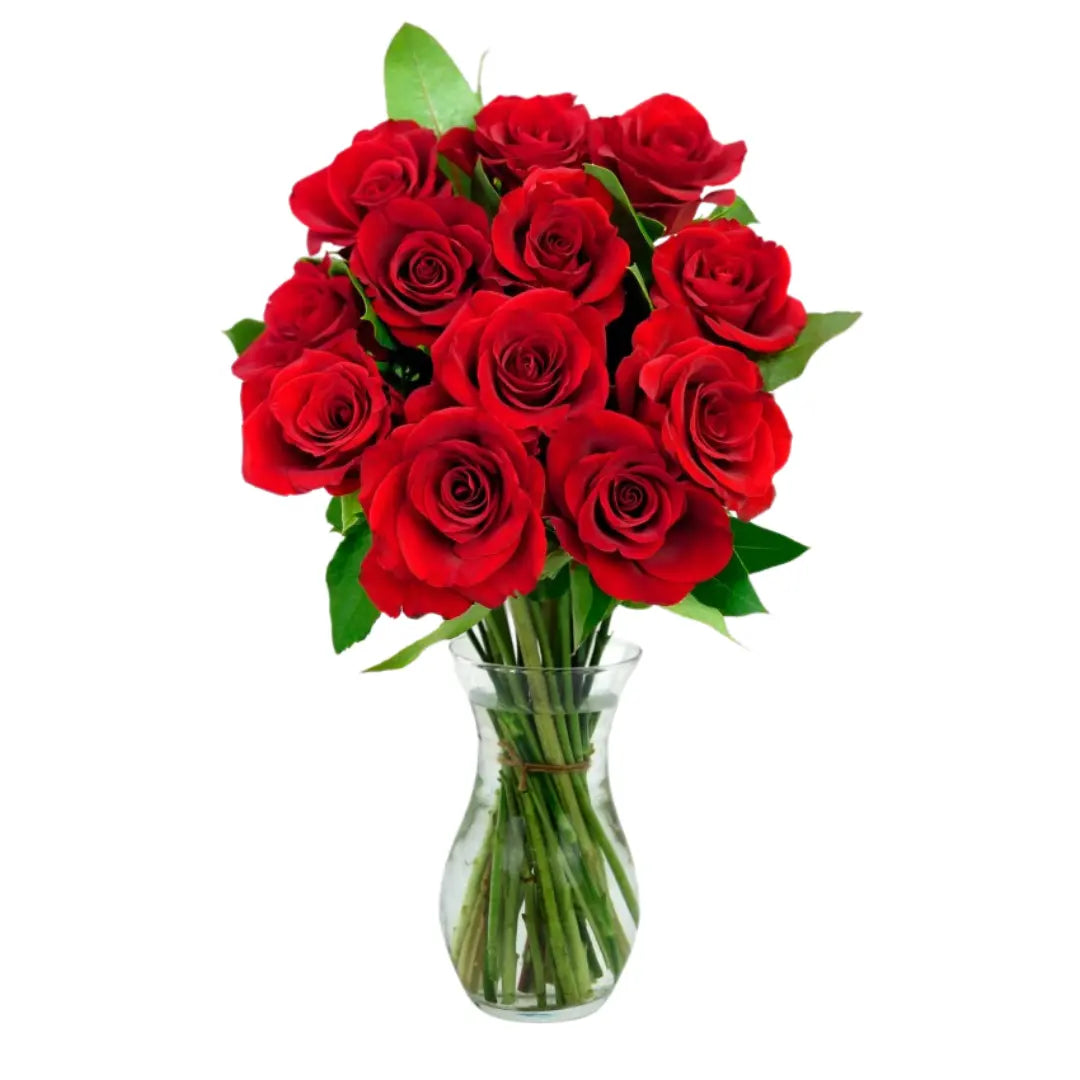 Fresh Roses Bunch - Red, Dozen Honey Bee Online