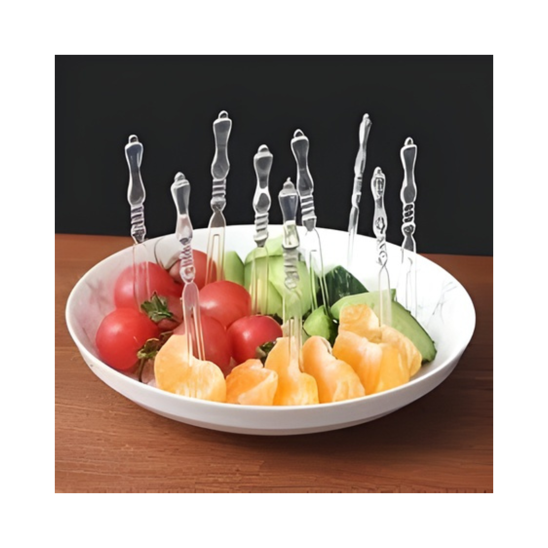Mini Plastic Cake/Fruit Fork Sticks - 50s