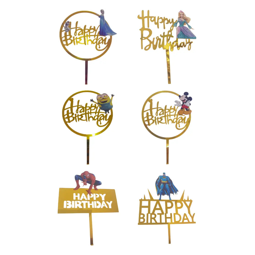 Character Cake toppers - Acrylic, Happy Birthday Honey Bee
