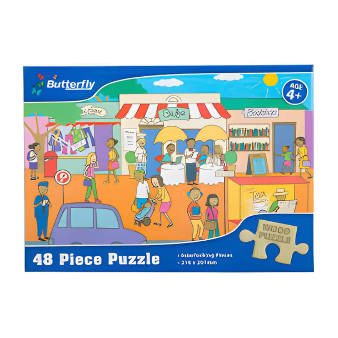 Communication Wooden Puzzle 48pcs BUTTERFLY
