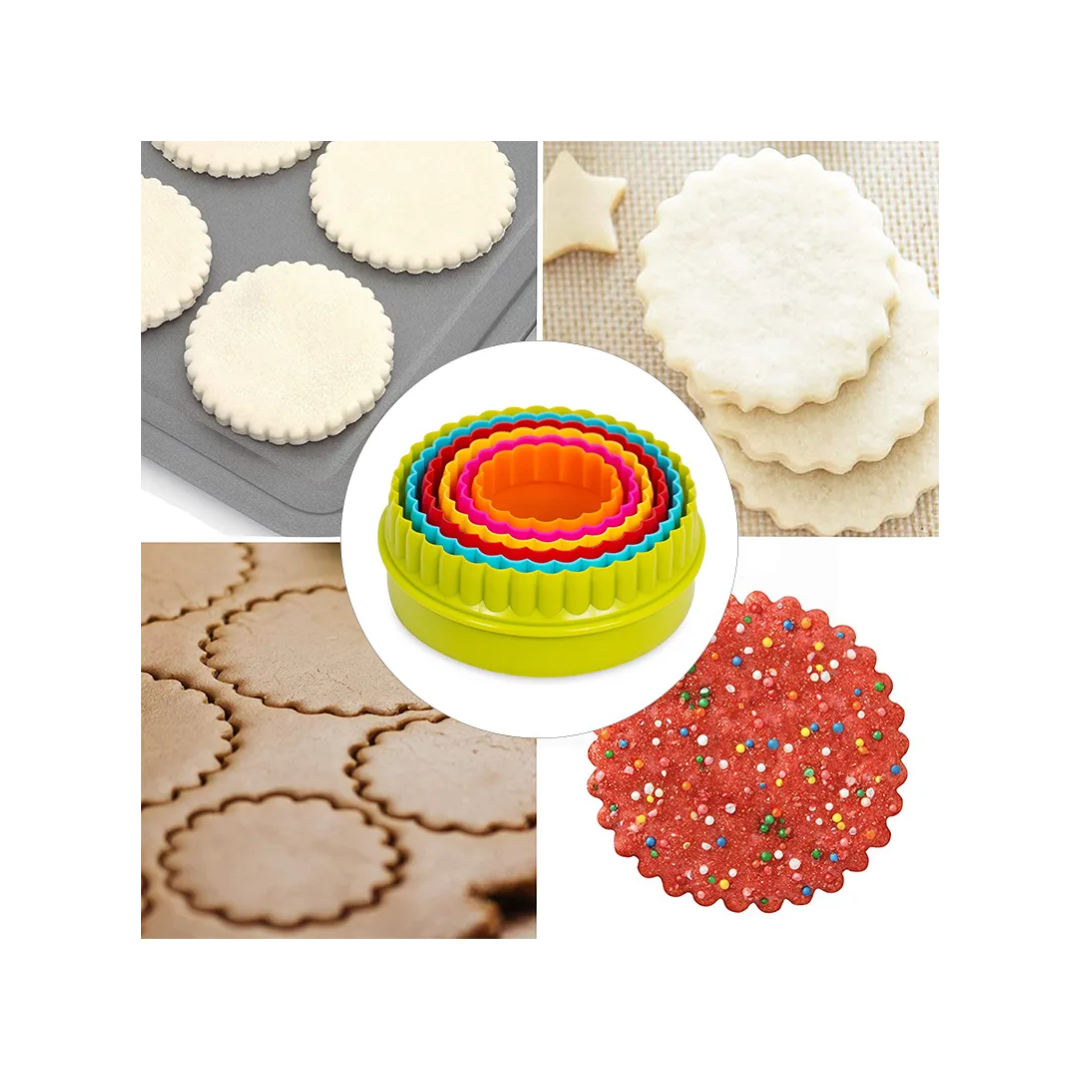 Round Biscuit Plastic Cutter - 5pc