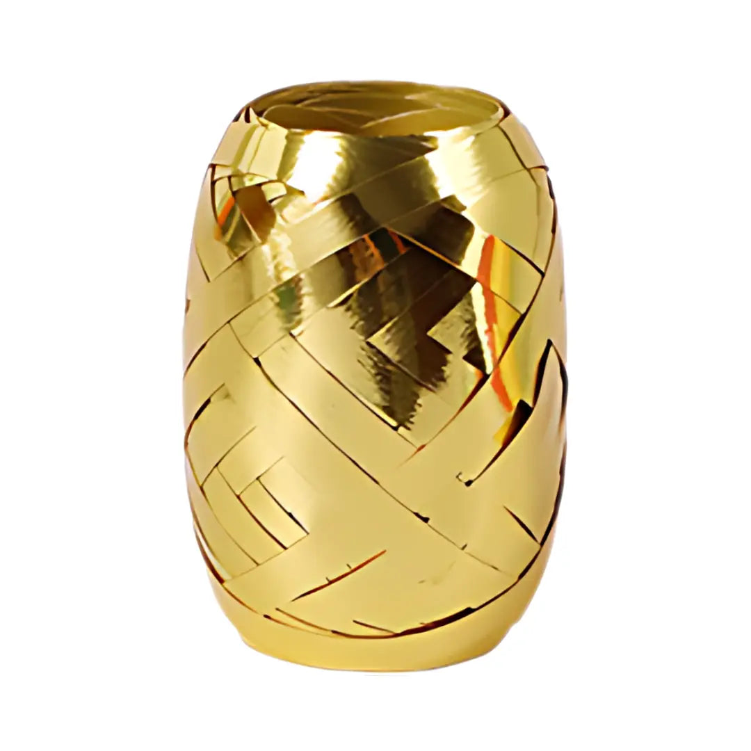 Bobbin Metallic Ribbon - Poly Ribbon, Gold, 20m Upikit