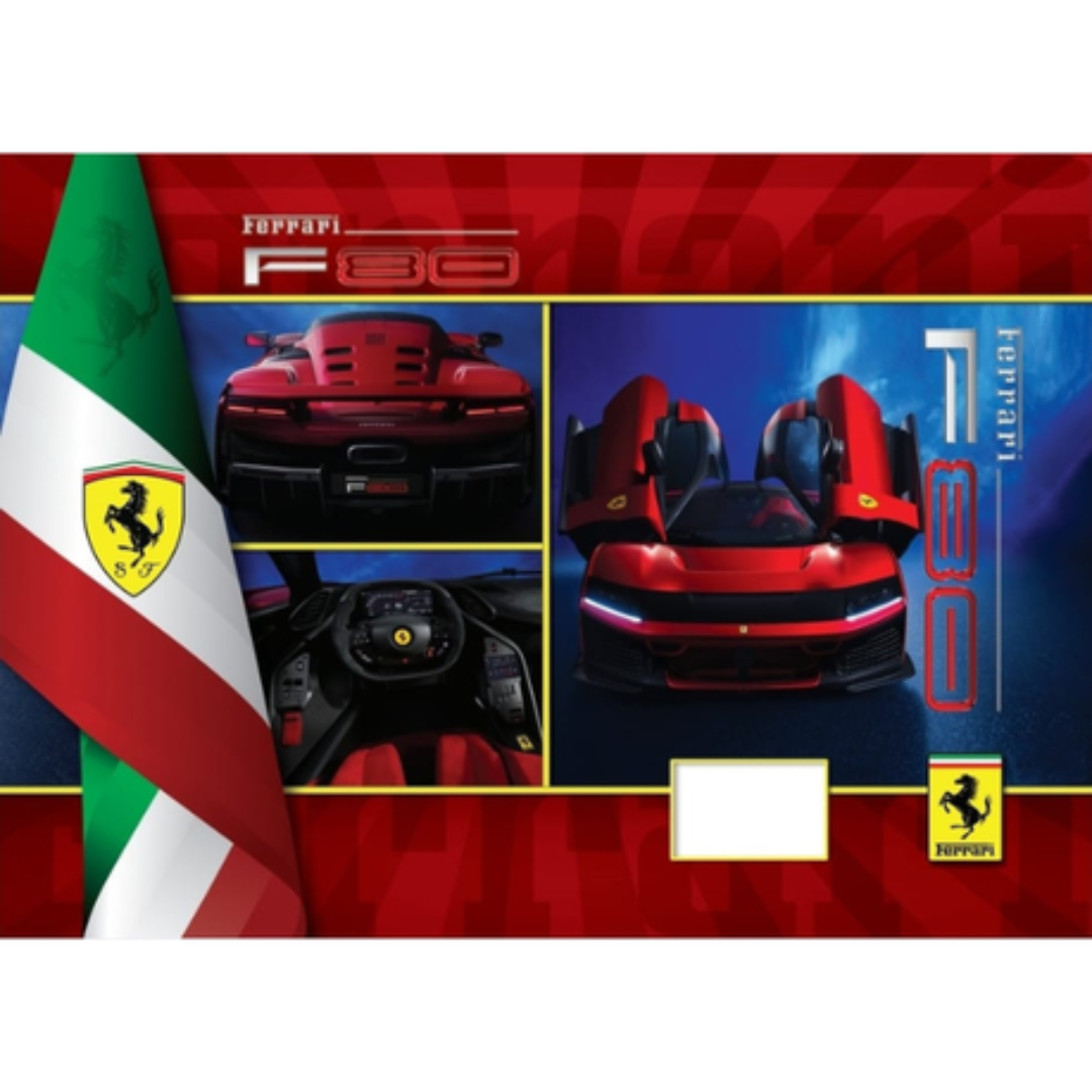 A4 Precut Book Covers - Ferrari Design - Pack of 5