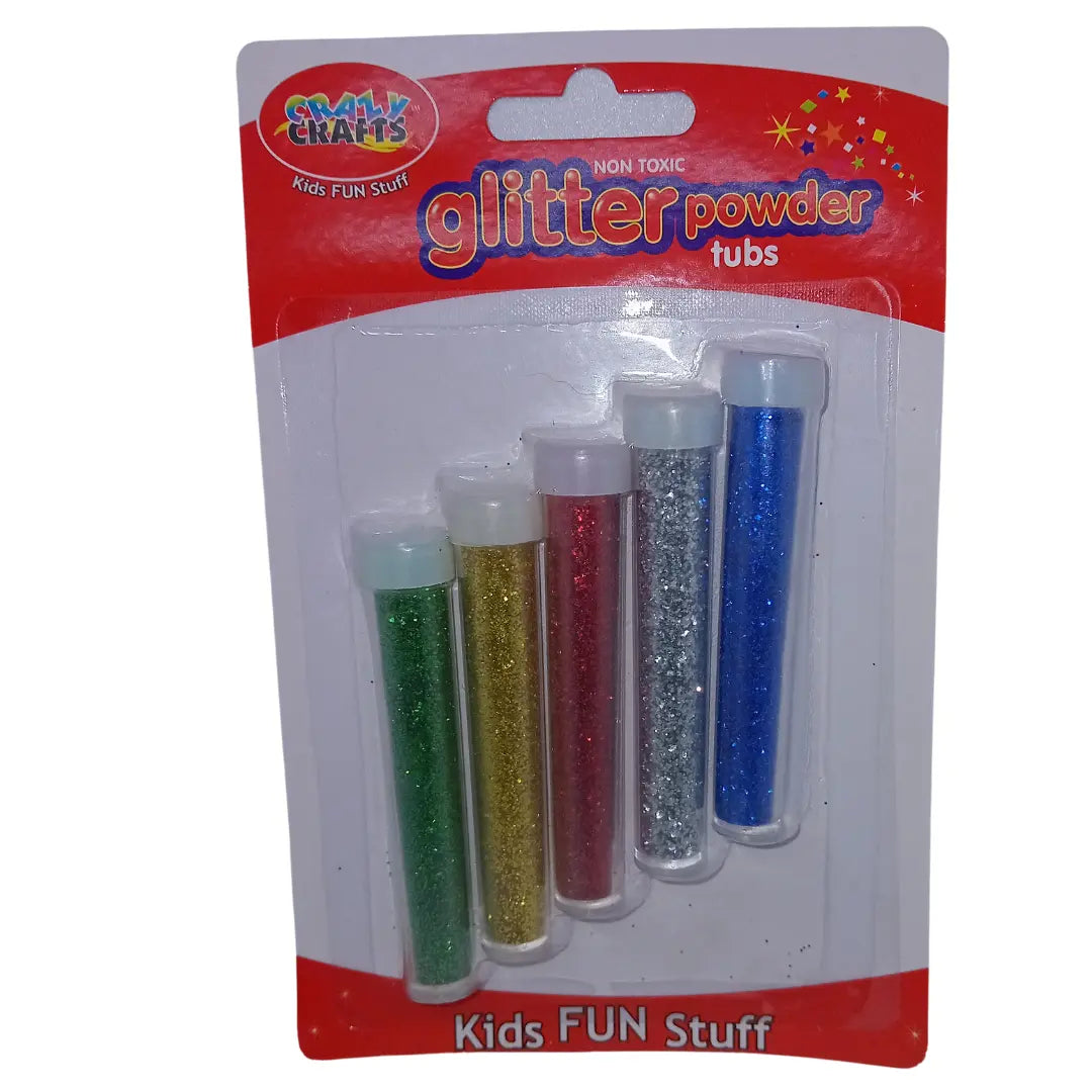 Crazy Crafts Glitter Powder Tubs Assorted Pack of 5 Honey Bee Online