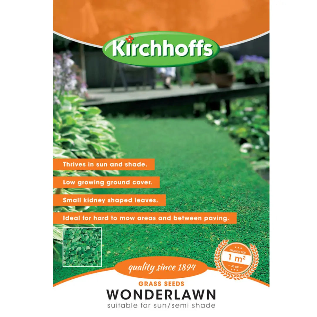 Grass / Lawn - Wonderlawn, Suitable for Sun/Semi-shade, Kirchhoff Seeds Kirchhoffs
