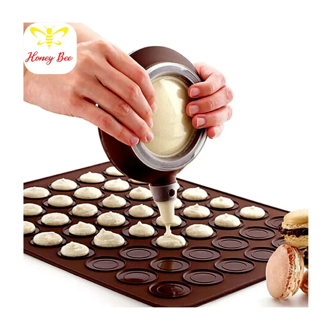 Silicone Macaroon Mat - 48 Macarons Honey Bee Online