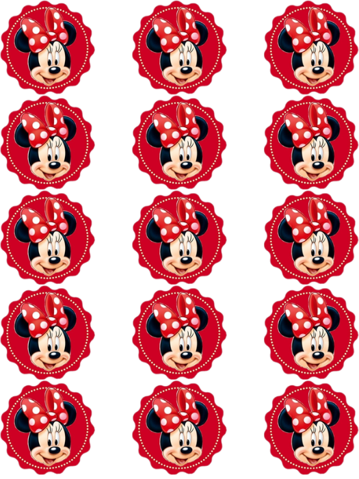 Edible Print - Minnie Mouse , Cupcakes -15s