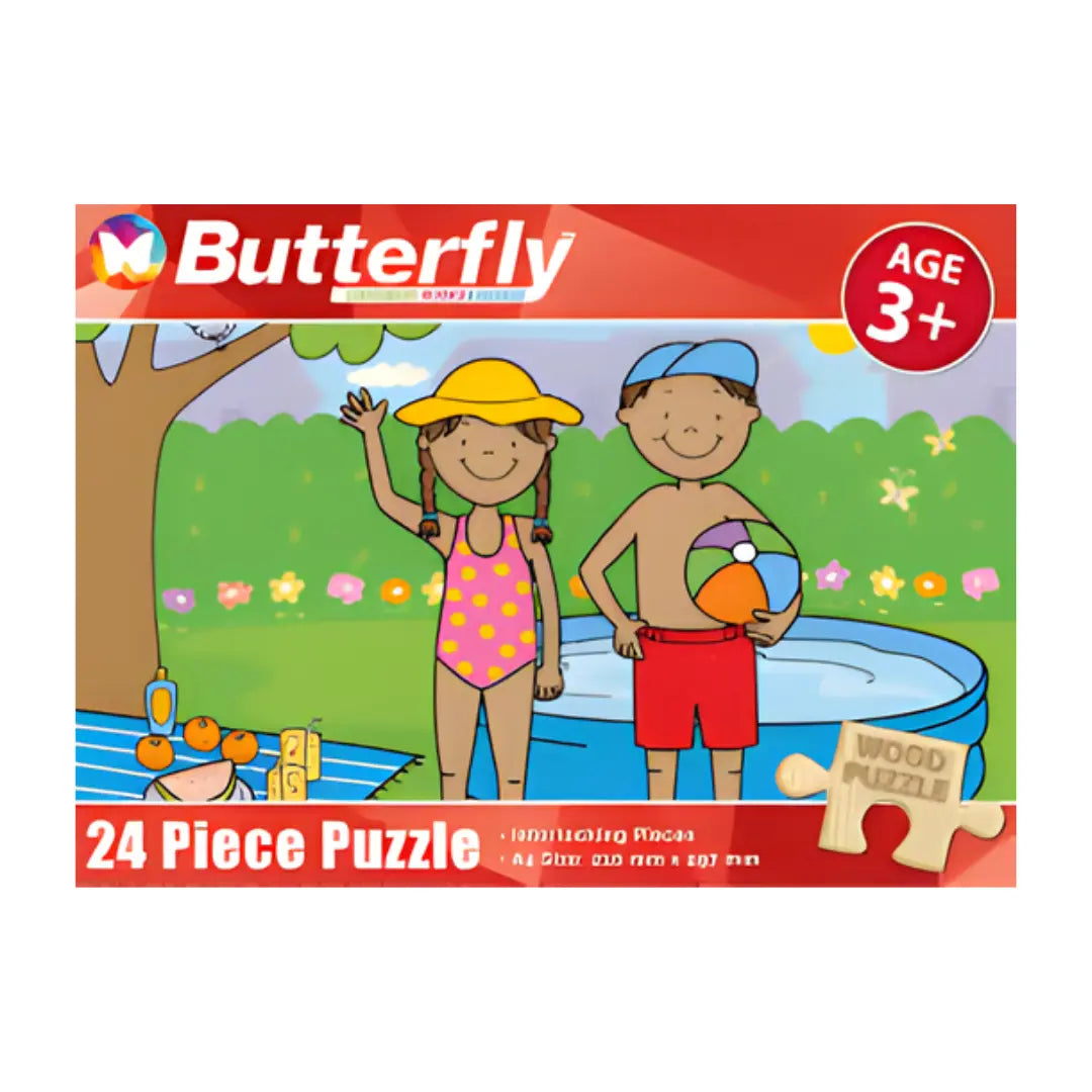 My Body Wooden Puzzle 24pc BUTTERFLY