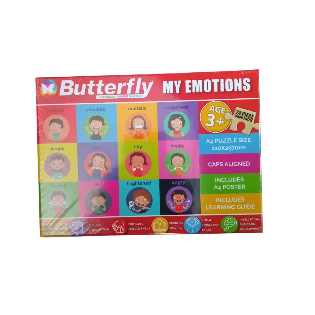 My Emotions Wooden Puzzle 24pc BUTTERFLY