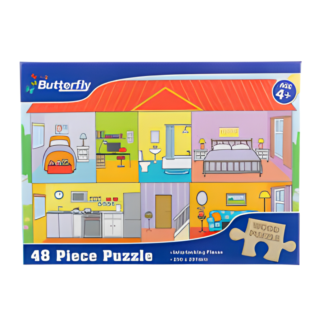 My House Wooden Puzzle 48pcs