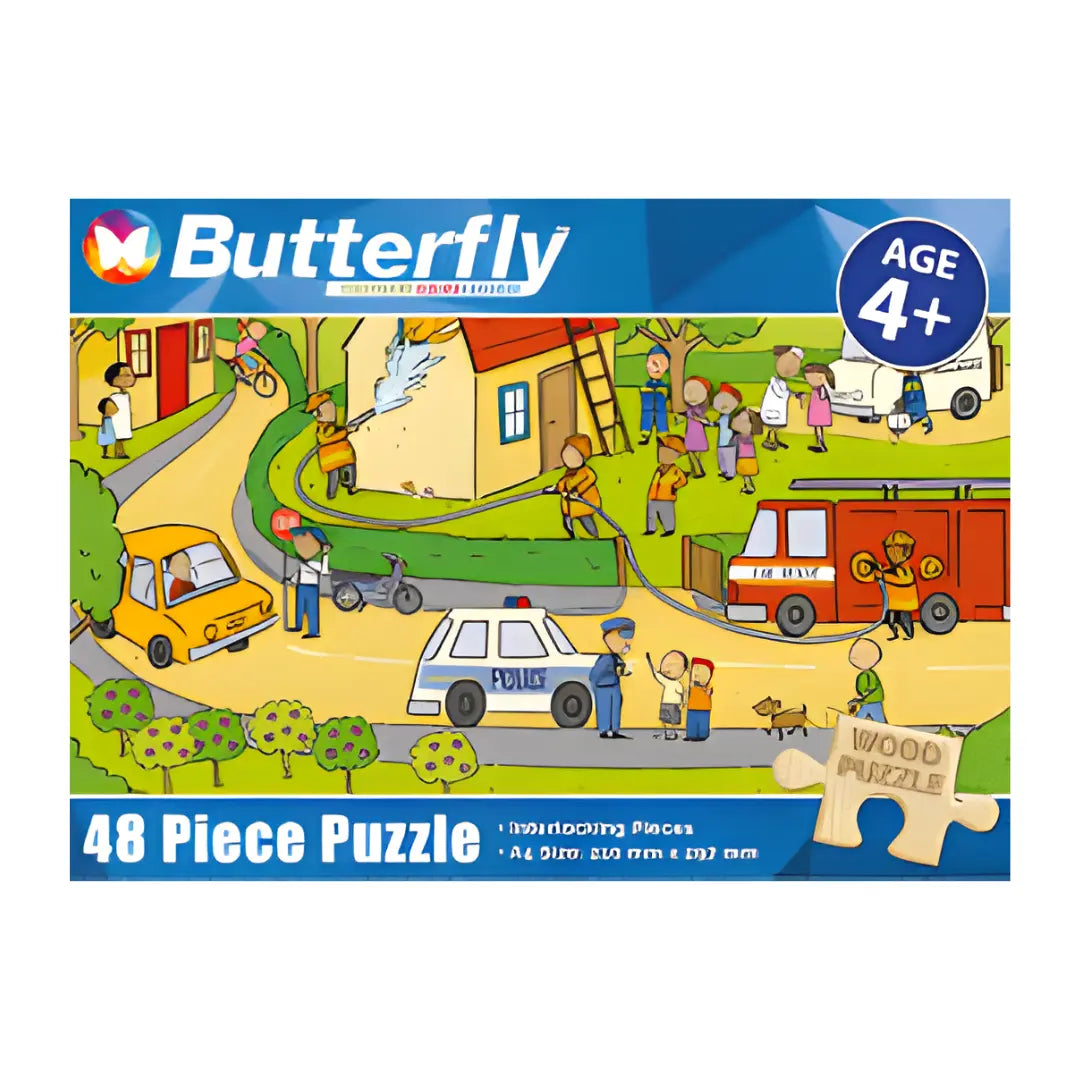 People Who Help Us Wooden Puzzle 48pcs BUTTERFLY