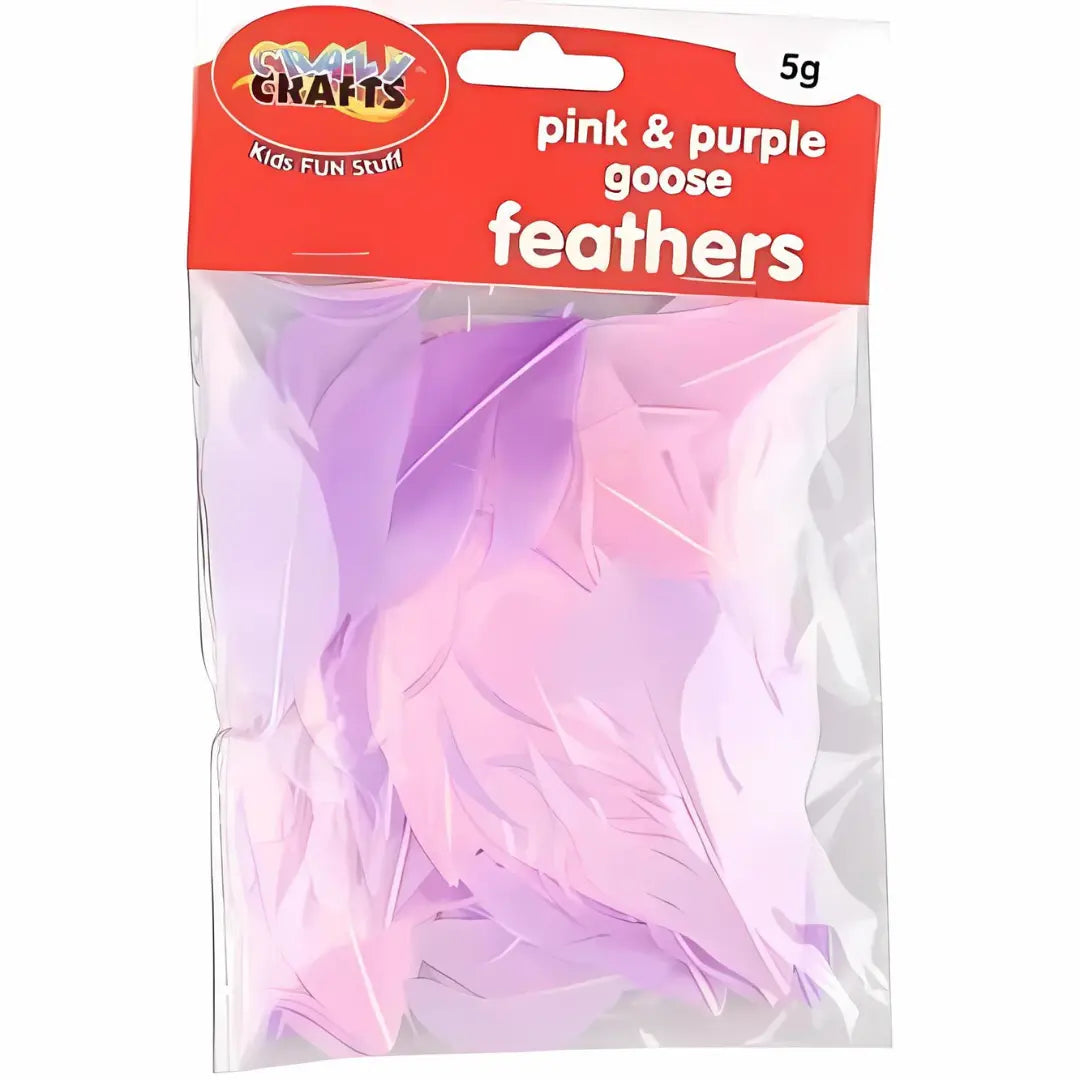 Crazy Crafts Mixed Goose Feathers - Standard, Assorted Colours, 5g Crazy Crafts