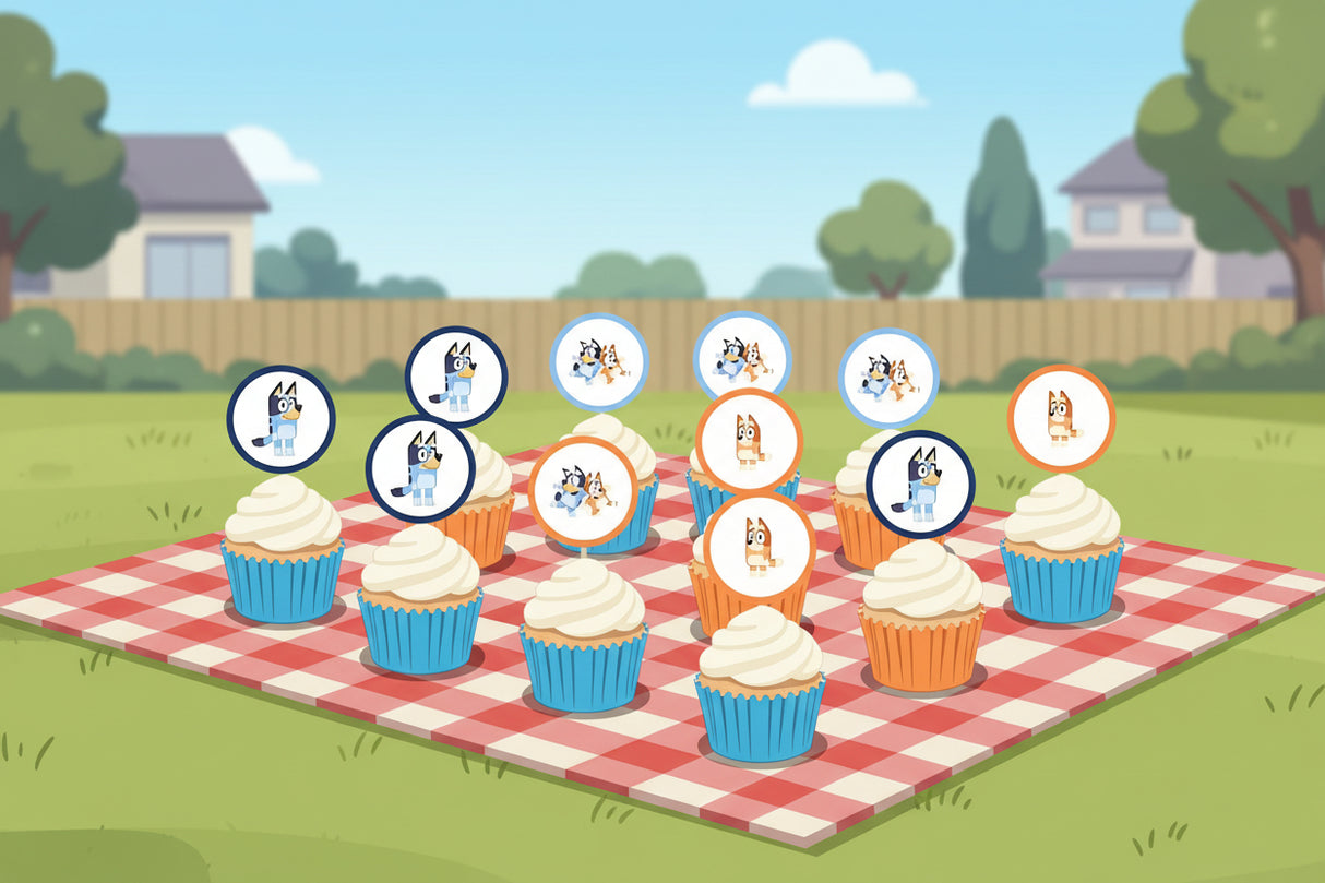Edible Print - Bluey, Cupcakes, 12s