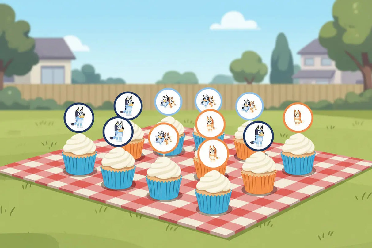 Edible Print - Bluey, Cupcakes, 12s Honey Bee