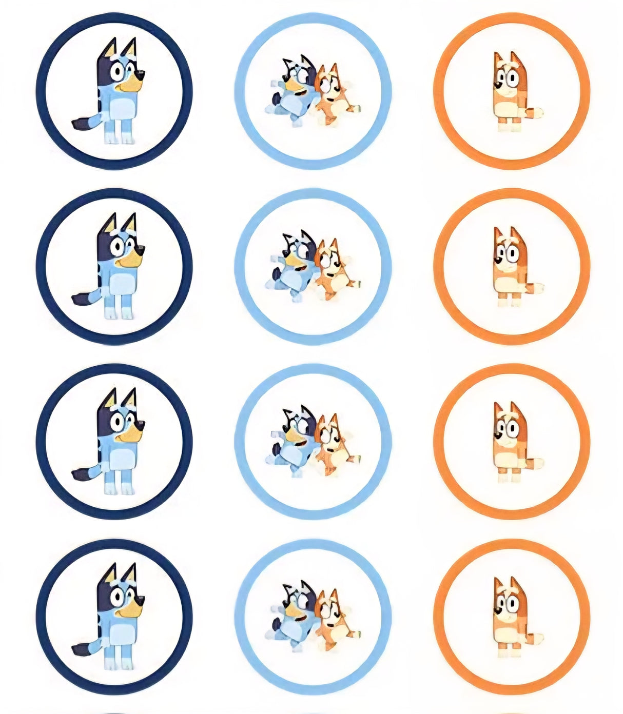 Edible Print - Bluey, Cupcakes, 12s