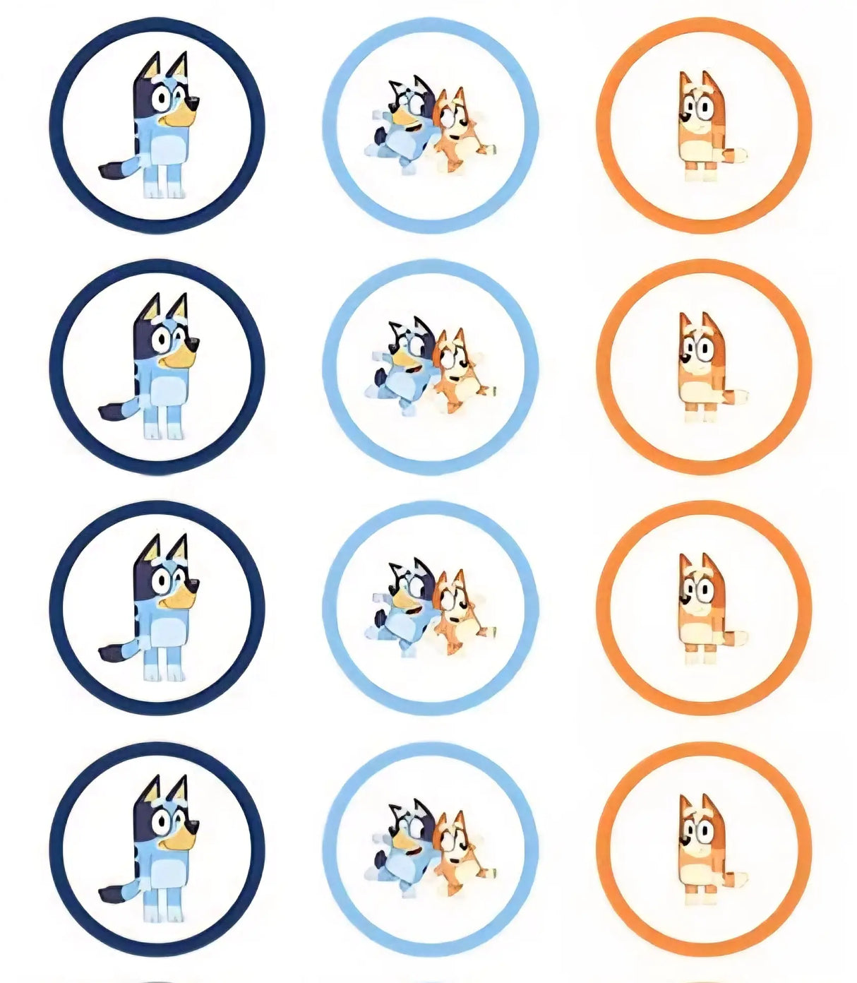 Edible Print - Bluey, Cupcakes, 12s Honey Bee