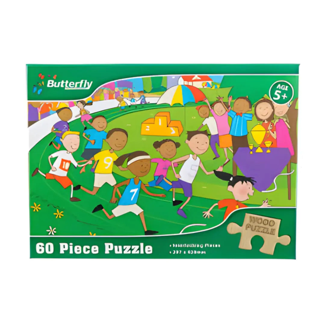 Sports Day Wooden Puzzle 60pcs BUTTERFLY