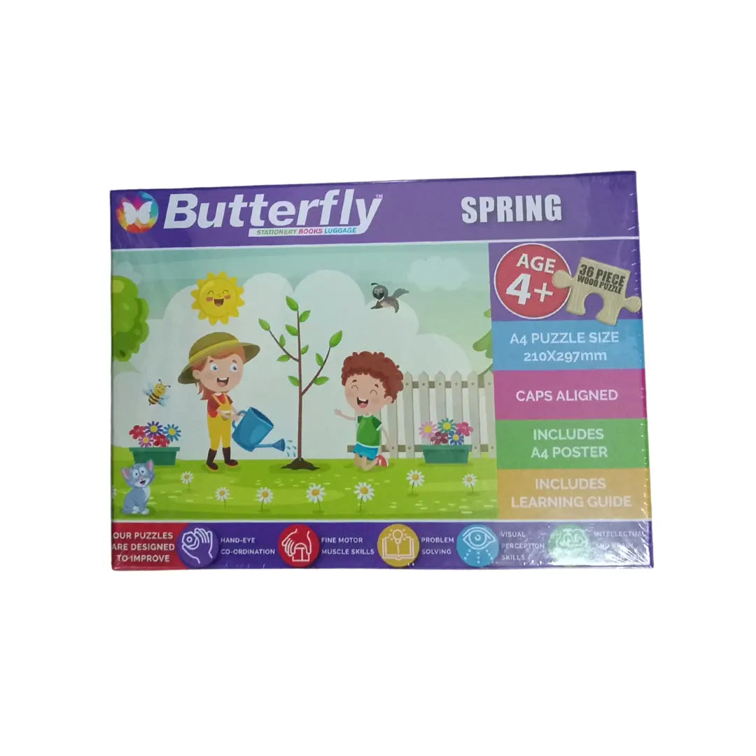 Spring Wooden Puzzle 36pcs BUTTERFLY