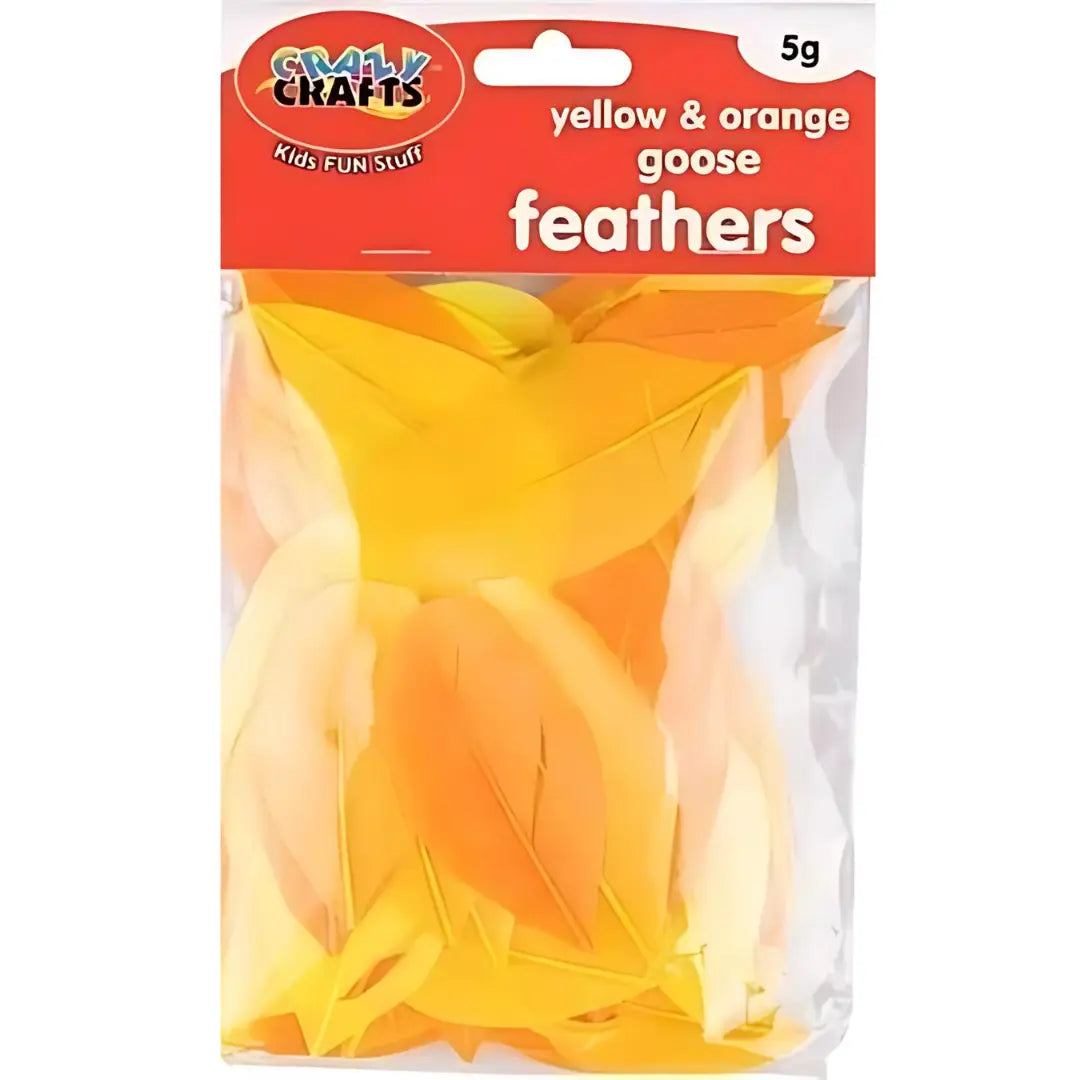 Crazy Crafts Mixed Goose Feathers - Standard, Assorted Colours, 5g Crazy Crafts
