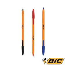 BIC- Orange Fine Ballpoint Pen Singles - Black/ Blue/ Red Honey Bee Online