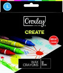 Croxley Wax Crayons 12's Honey Bee Online