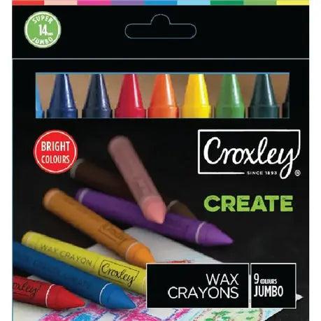 Croxley Jumbo Wax Crayons 9's Honey Bee Online