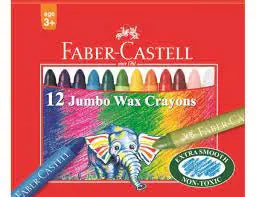 Faber - Castell Wax Crayons Jumbo 12's FABER - CASTELL