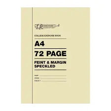 A4 Softcover Feint and Margin Speckled 72 Page, Freedom Stationery Honey Bee Online